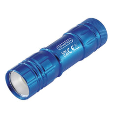 Draper COB LED Aluminium Hand Torch, 3W, 85 Lumens, 3 x AAA Batteries Supplied 90103