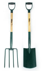 Hilka 2 pce Carbon Steel Digging Spade & Fork 92062020