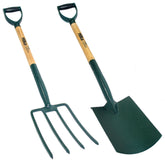 Hilka 2 pce Carbon Steel Digging Spade & Fork 92062020