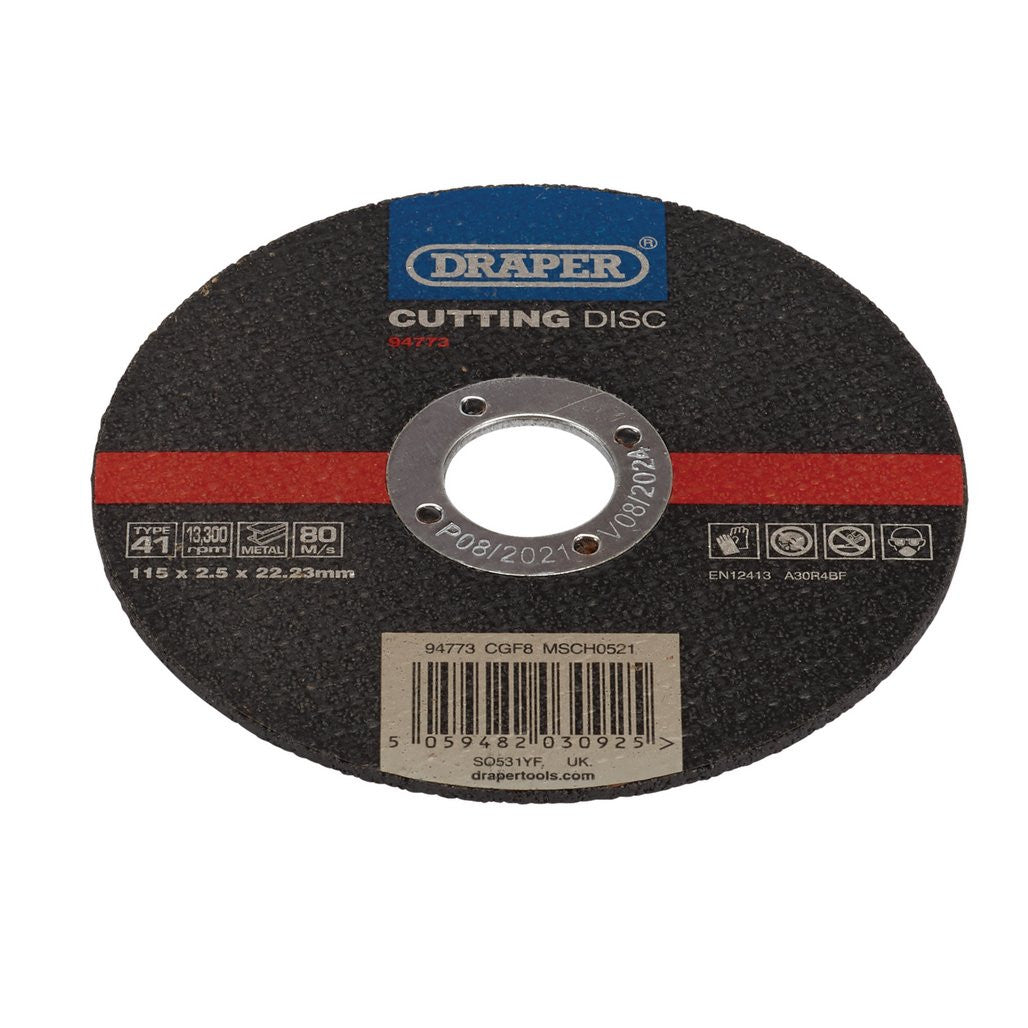 Draper Metal Cutting Disc, 115 x 2.5 x 22.23mm 94773