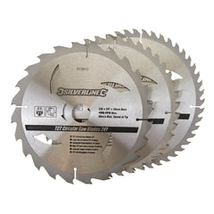 Silverline TCT Circular Saw Blades 24, 40, 48T 3pk 973912