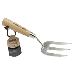 Draper Heritage Stainless Steel Hand Weeding Fork with Ash Handle 99025