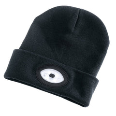 Draper Beanie Hat with Rechargeable Torch, One Size, 1W, 100 Lumens, Black 99521