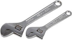 Duratool 6" & 8" Chrome Finish Adjustable Wrench Set, 2 Piece D03106