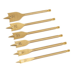 Silverline Titanium-Coated Flat Bit Set 6pce DS32