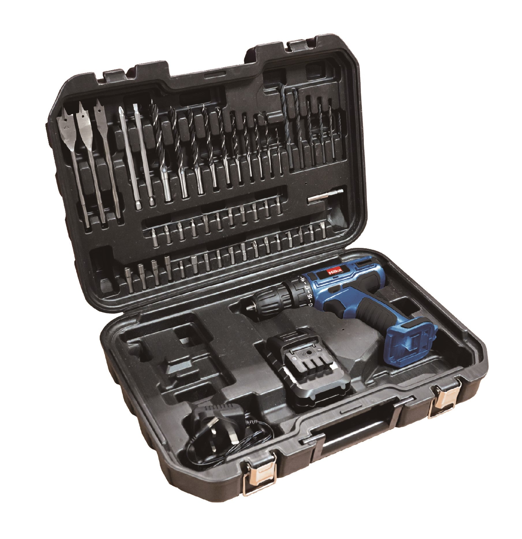 Hilka 18V Li-ion Cordless Drill/Driver with 50 Accessories PTLCD1850