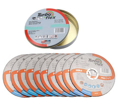 Hilka 10 x 115mm SS Cutting Disc Turbo Flex TFSS11510