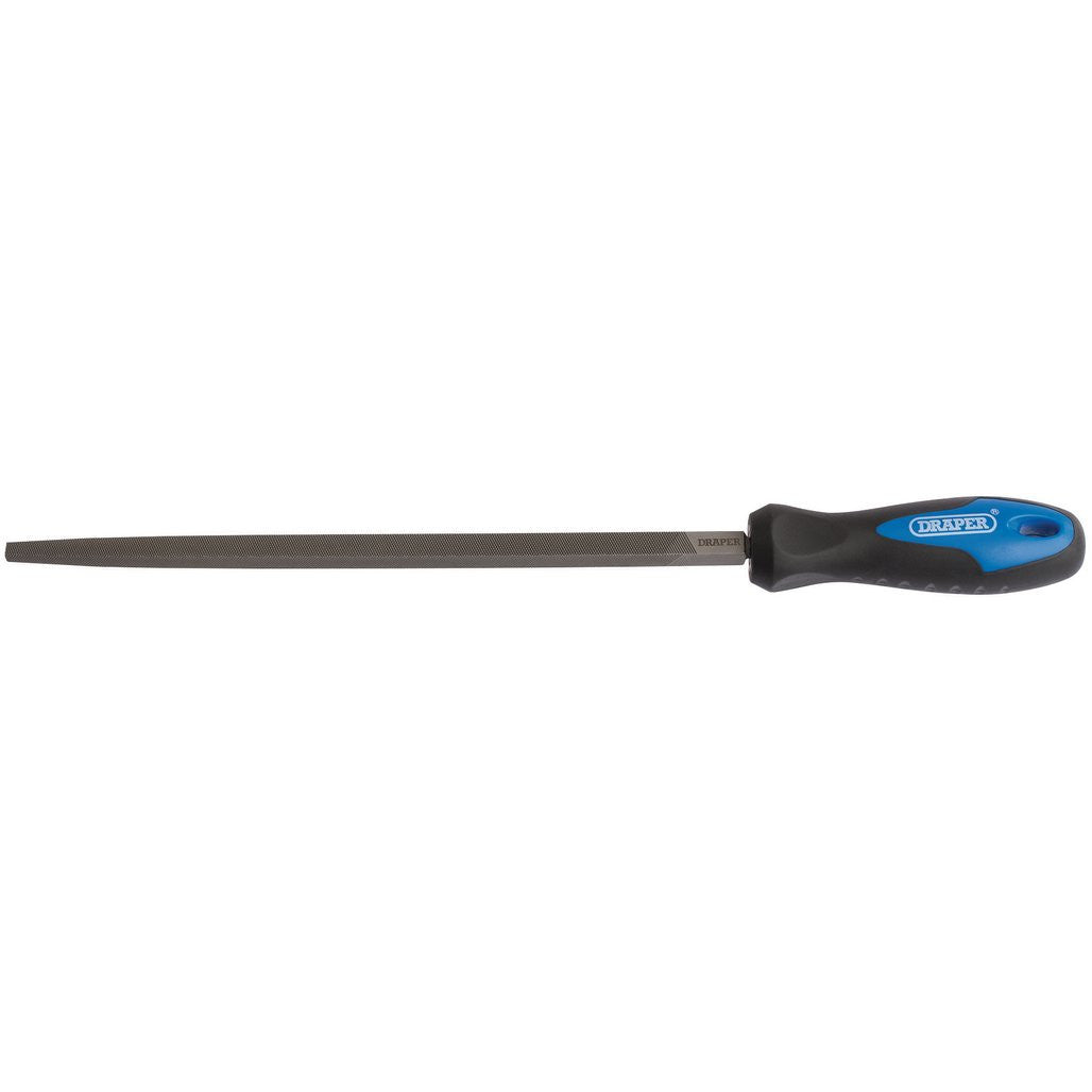Draper Soft Grip Engineers Square File and Handle, 250mm  00014