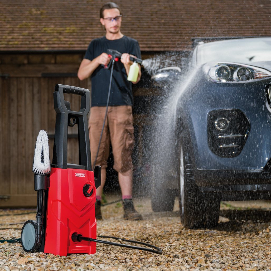 Draper 230V Pressure Washer, 1600W, 135Bar, Red  00786