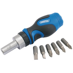 Draper Stubby Ratchet Screwdriver and Bit Set (7 Piece)  01050
