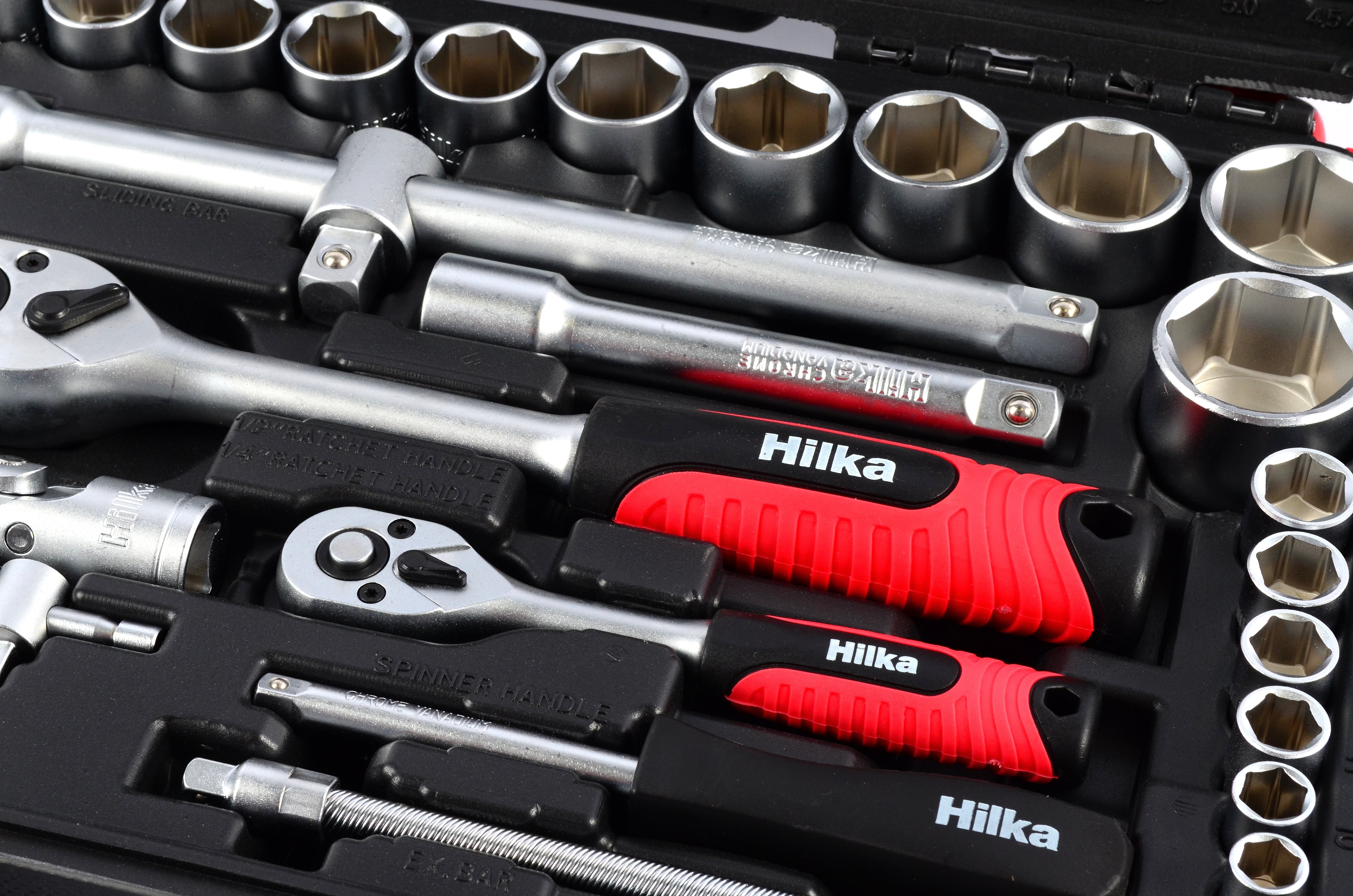 Hilka 94 pce 1/4" & 1/2" Dr Socket Set 01110094