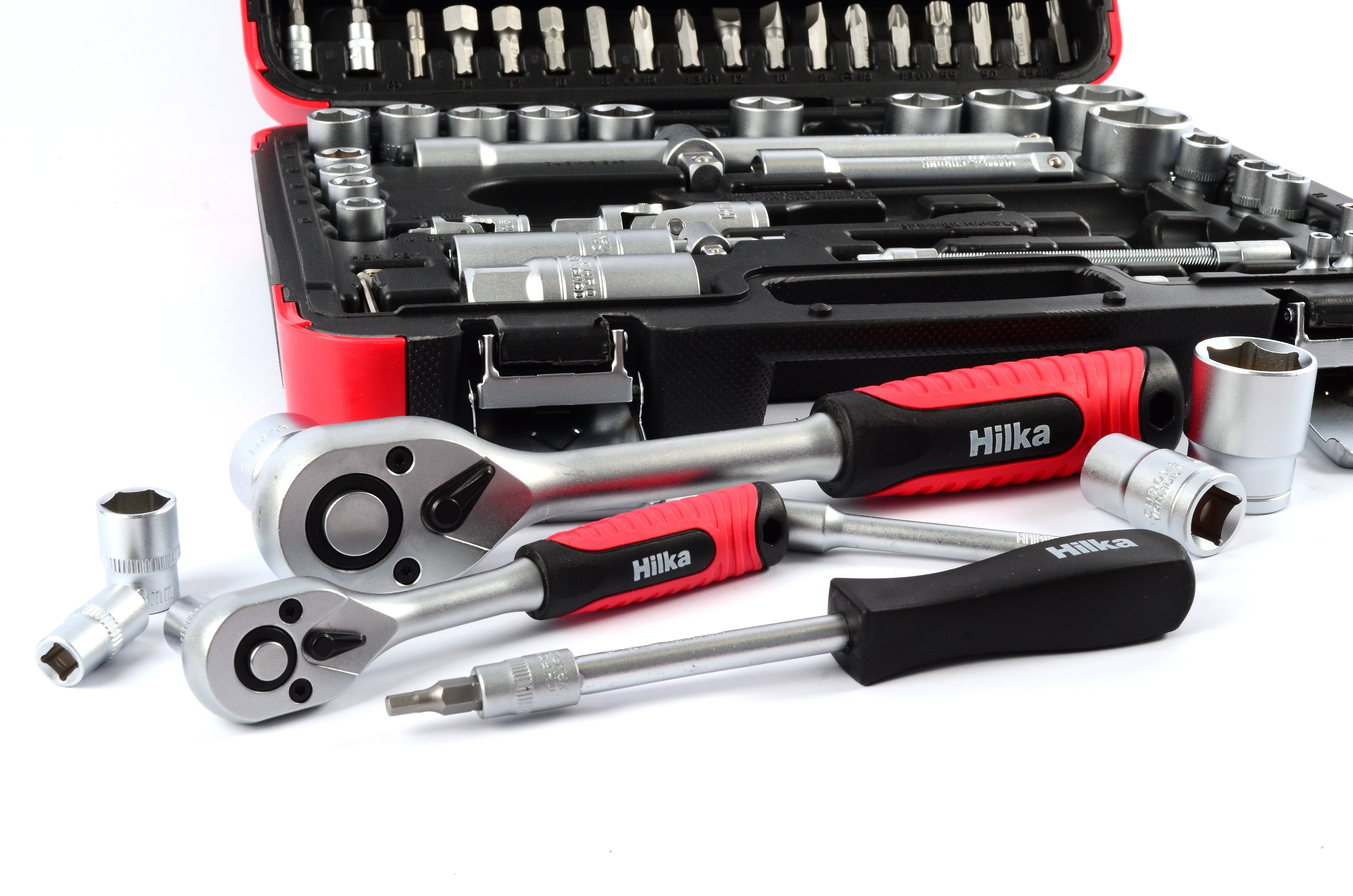 Hilka 94 pce 1/4" & 1/2" Dr Socket Set 01110094