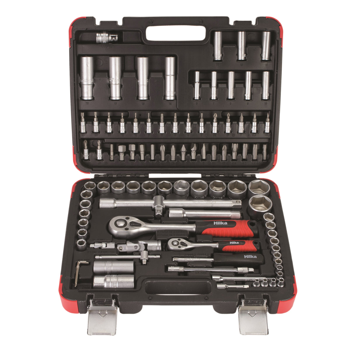 Hilka 94 pce 1/4" & 1/2" Dr Socket Set 01110094