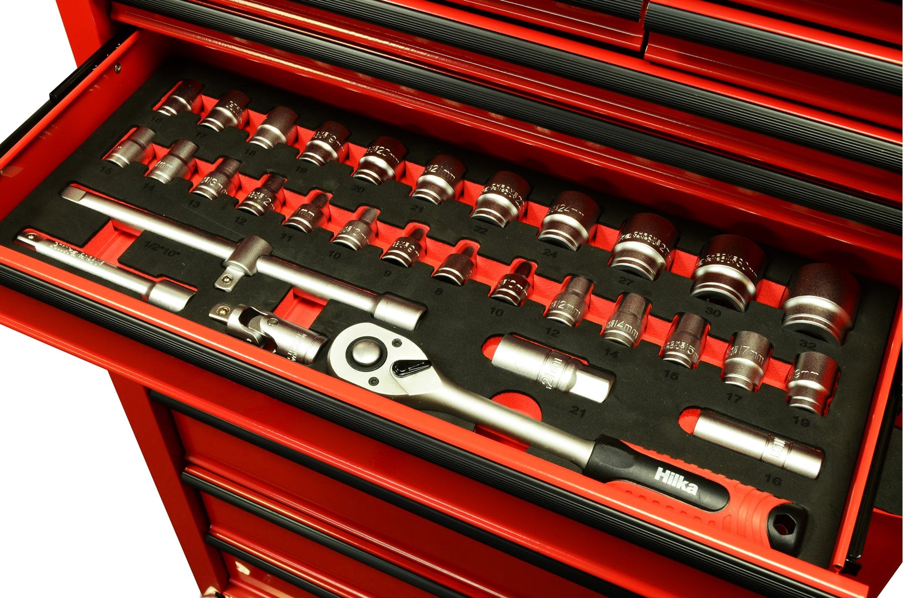 Hilka 32 pce 1/2" Drive EVA Socket Set Metric 01133212
