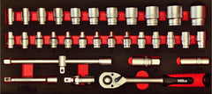 Hilka 32 pce 1/2" Drive EVA Socket Set Metric 01133212