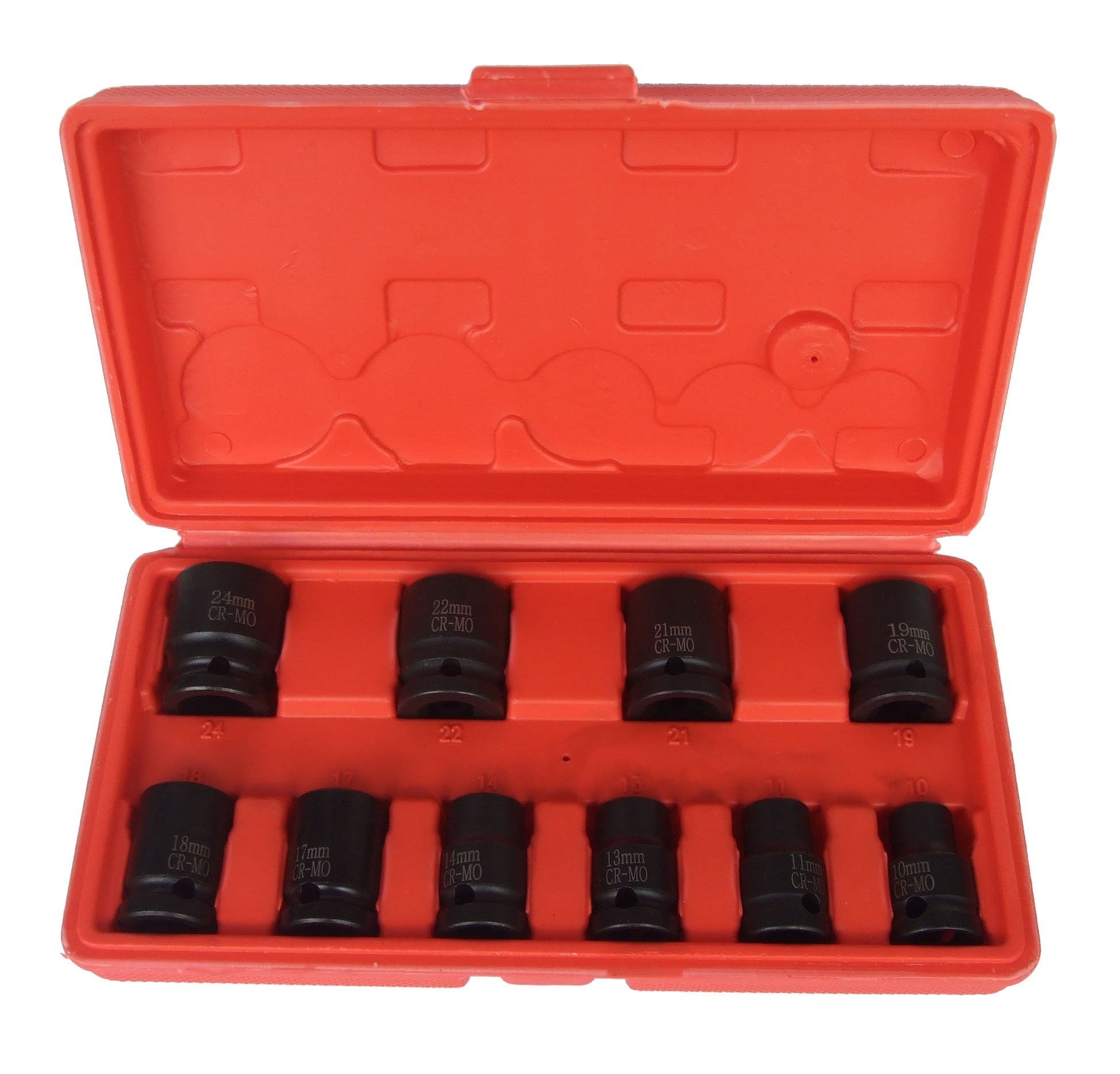 Hilka 10 pce 1/2" Impact Socket Set Metric 01150210