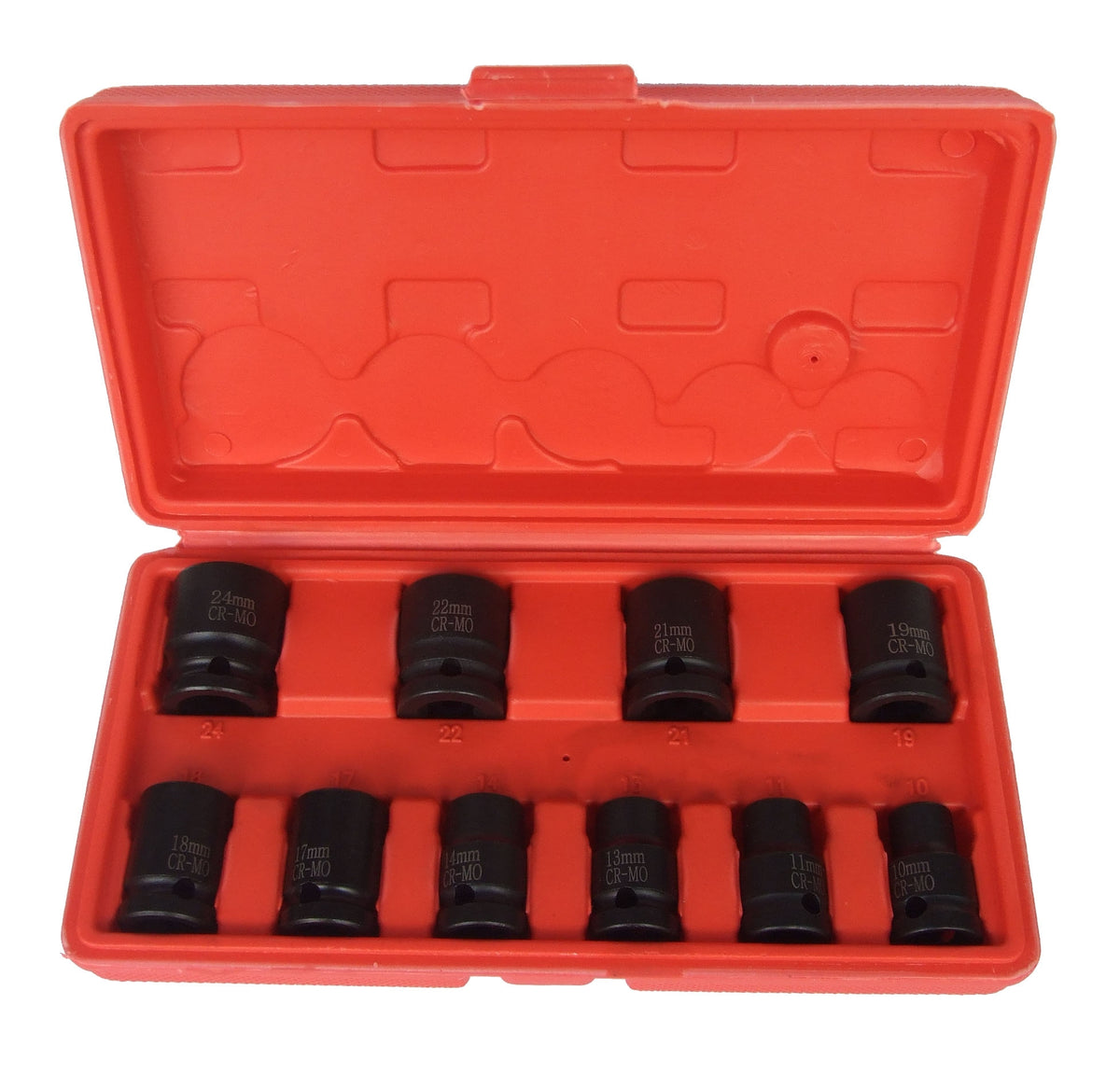 Hilka 10 pce 1/2" Impact Socket Set Metric 01150210