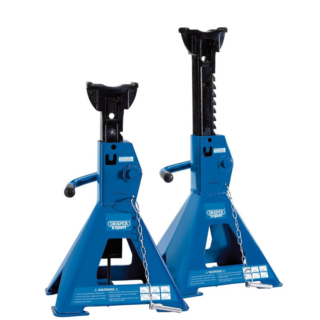 Draper Expert Pneumatic Rise Ratcheting Axle Stands, 3 Tonne (Pair) 01813