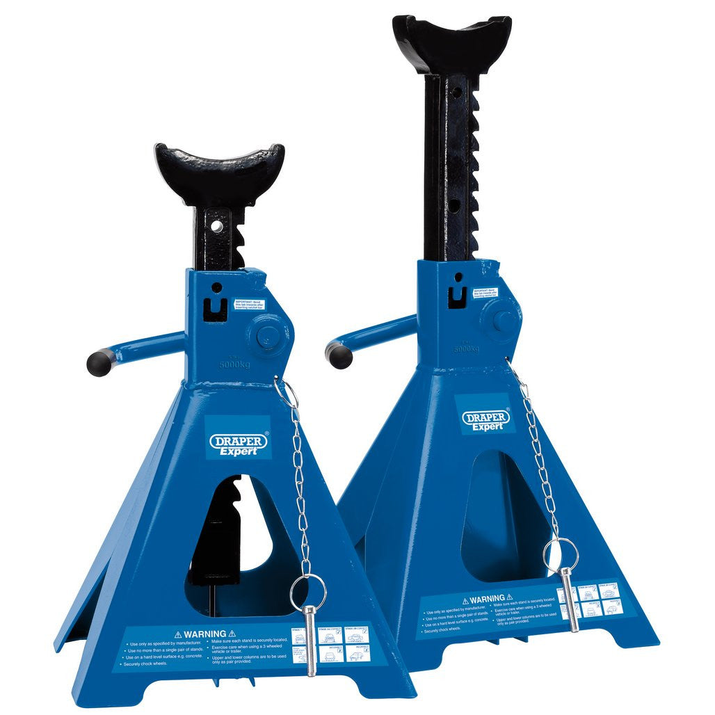 Draper Expert Pneumatic Rise Ratcheting Axle Stands, 5 Tonne (Pair) 01814