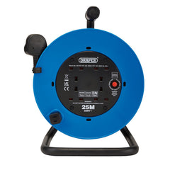 Draper 230V Heavy Duty Industrial Four Socket Cable Reel, 25m