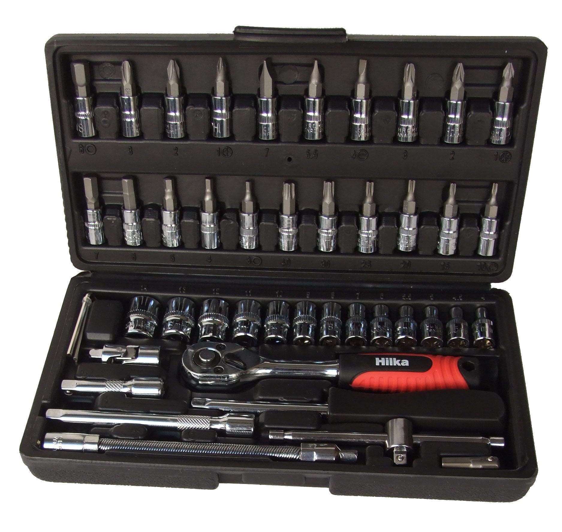 Hilka 46 pce 1/4" Dr Socket & Bit Set 02203301
