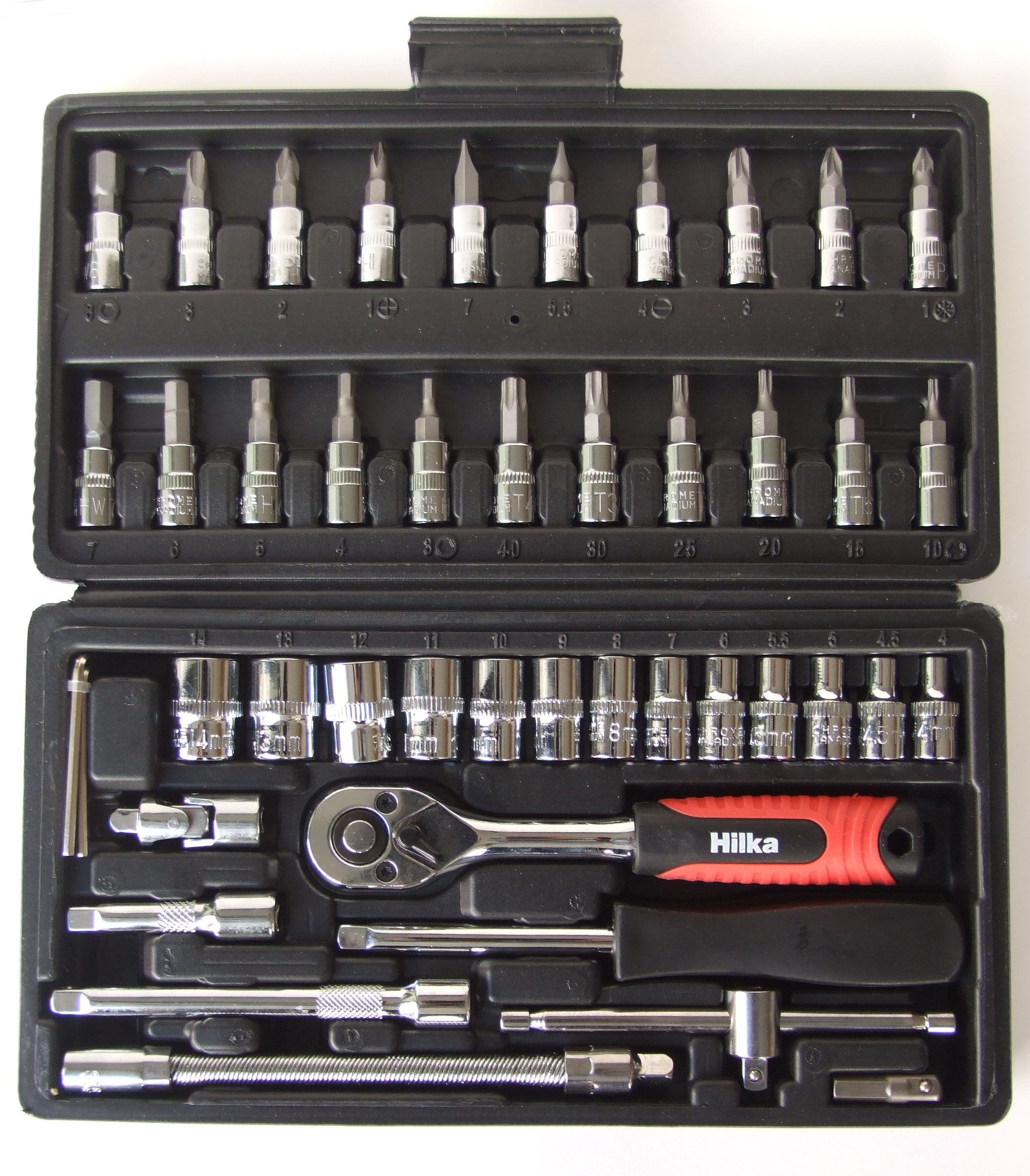 Hilka 46 pce 1/4" Dr Socket & Bit Set 02203301