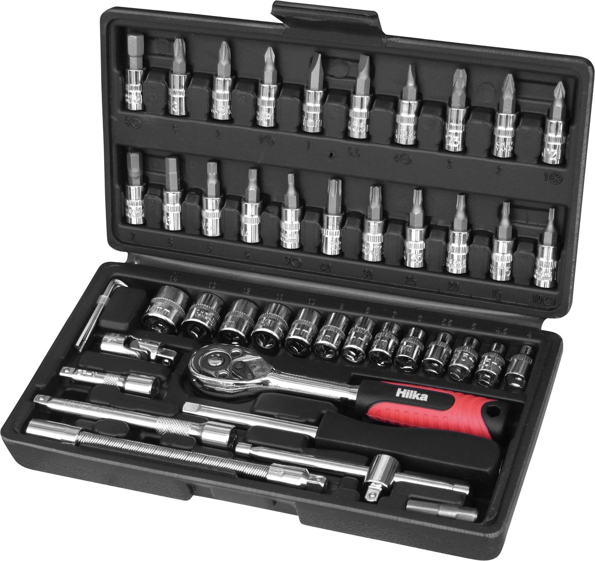 Hilka 46 pce 1/4" Dr Socket & Bit Set 02203301