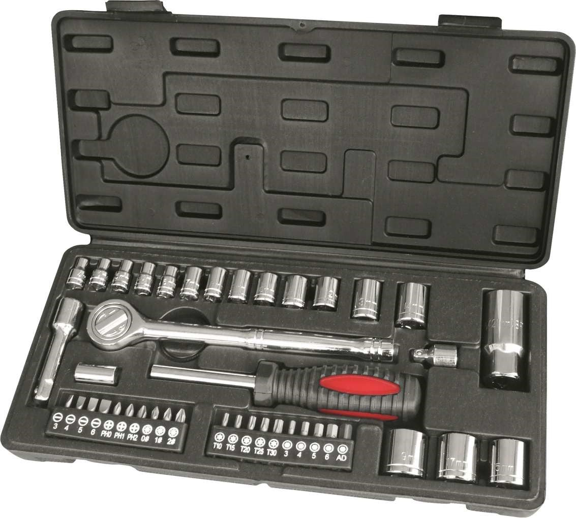 Hilka 43 pce 3/8" & 1/4"Drive Socket Set Metric 02204302