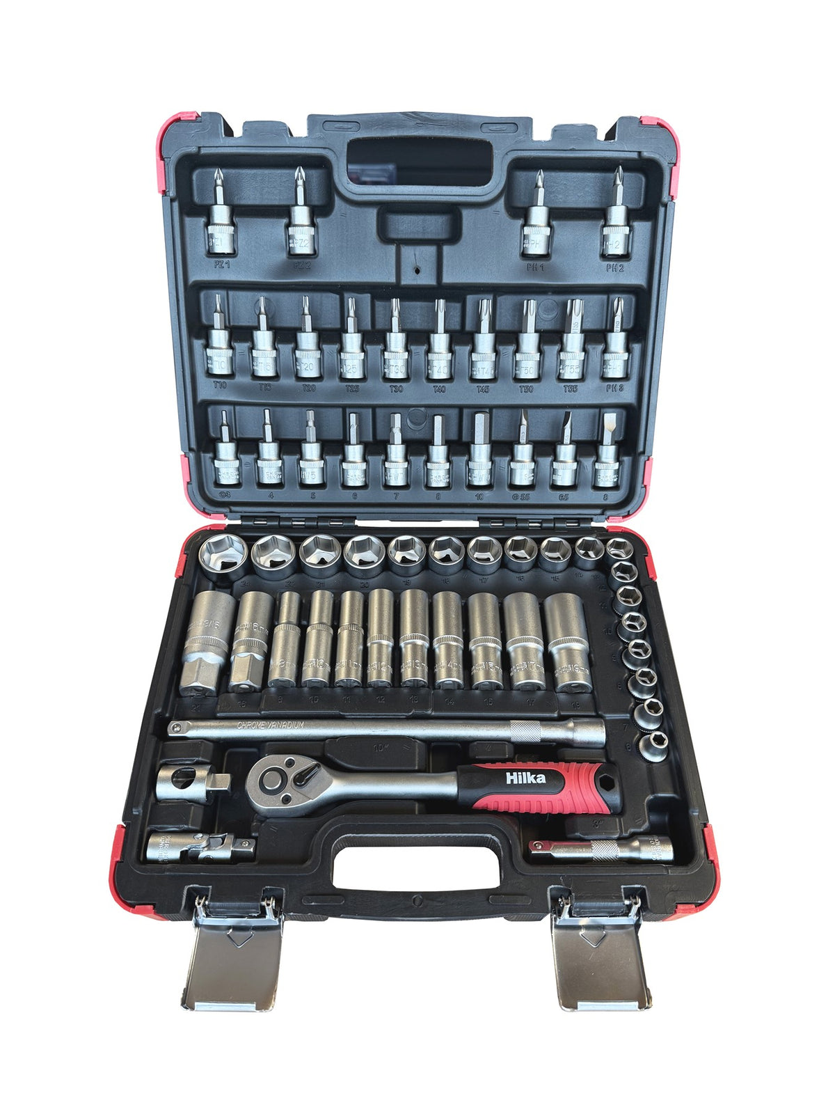 Hilka 58 pce 3/8" Drive Socket Set Metric 02385802