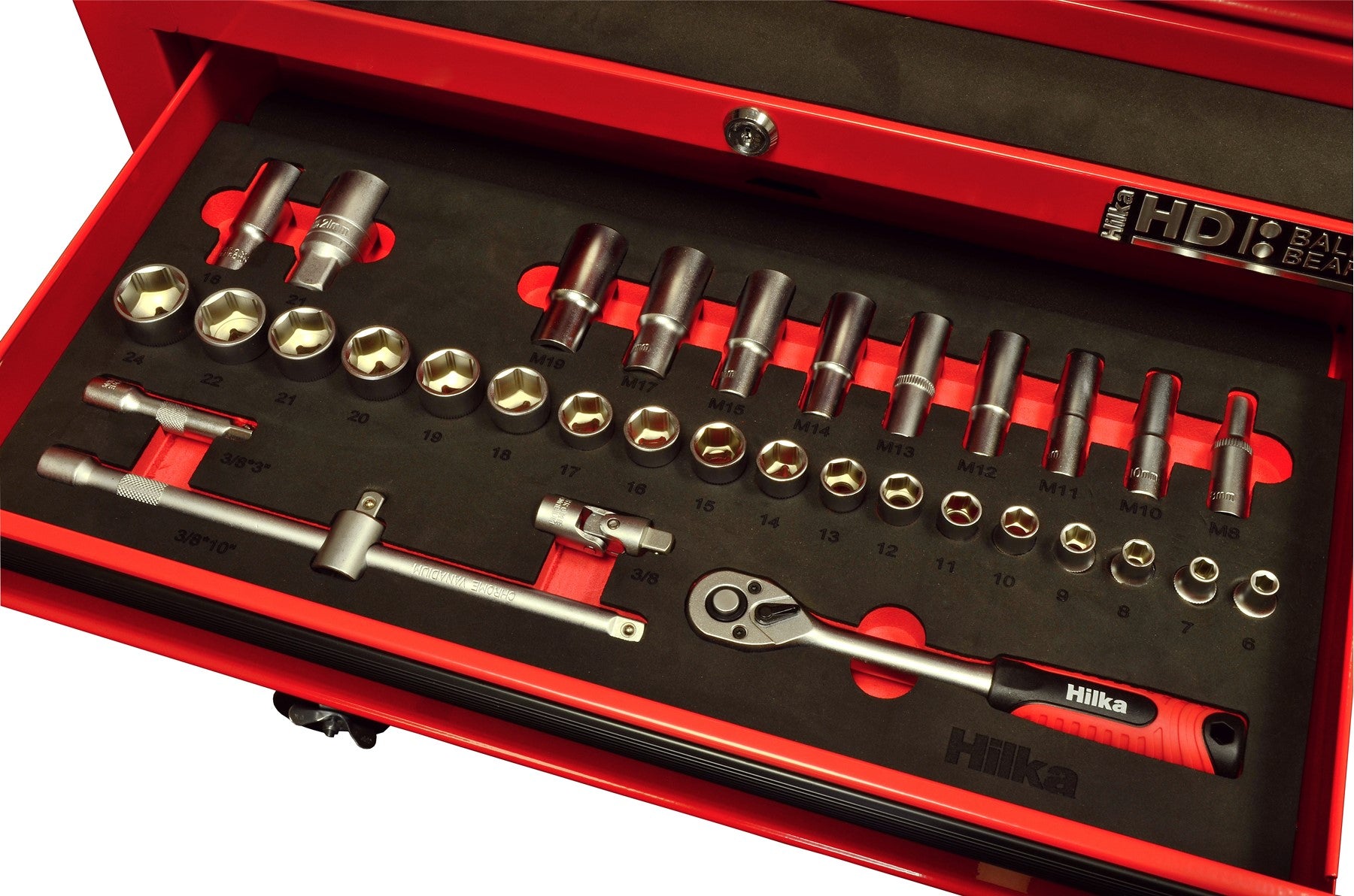 Hilka 34 pce 3/8" Drive EVA Socket Set Metric 02393438