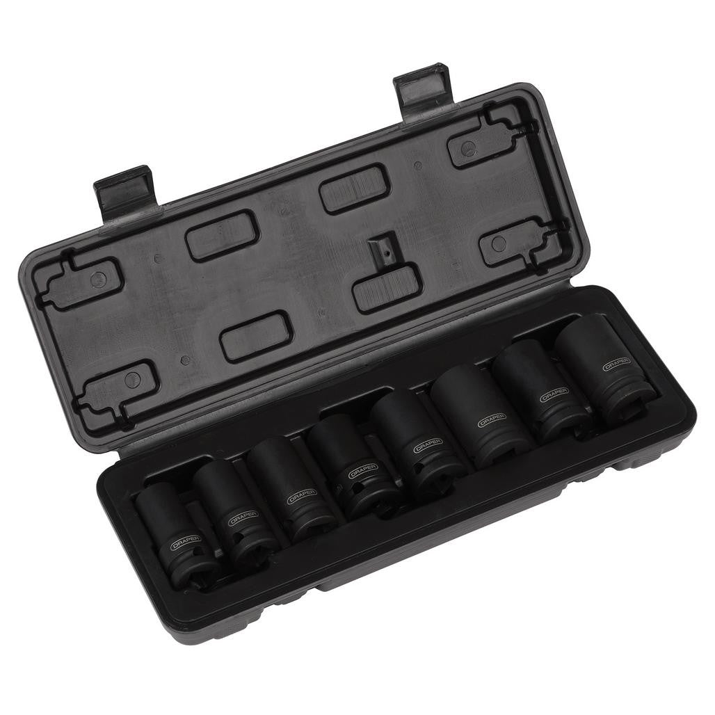Draper Locking Wheel Nut Removal Set, 1/2" Sq. Dr. (8 Piece) 02746