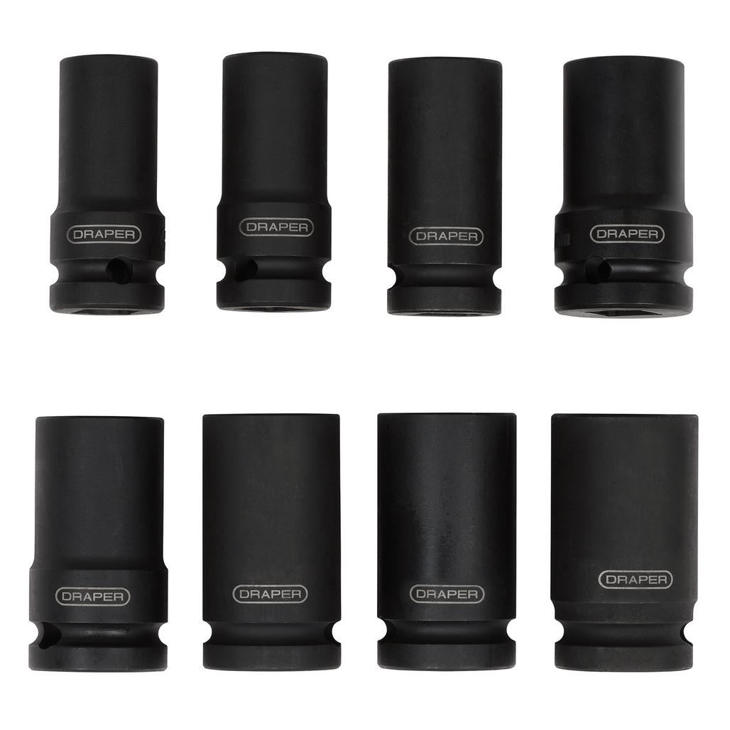 Draper Locking Wheel Nut Removal Set, 1/2" Sq. Dr. (8 Piece) 02746