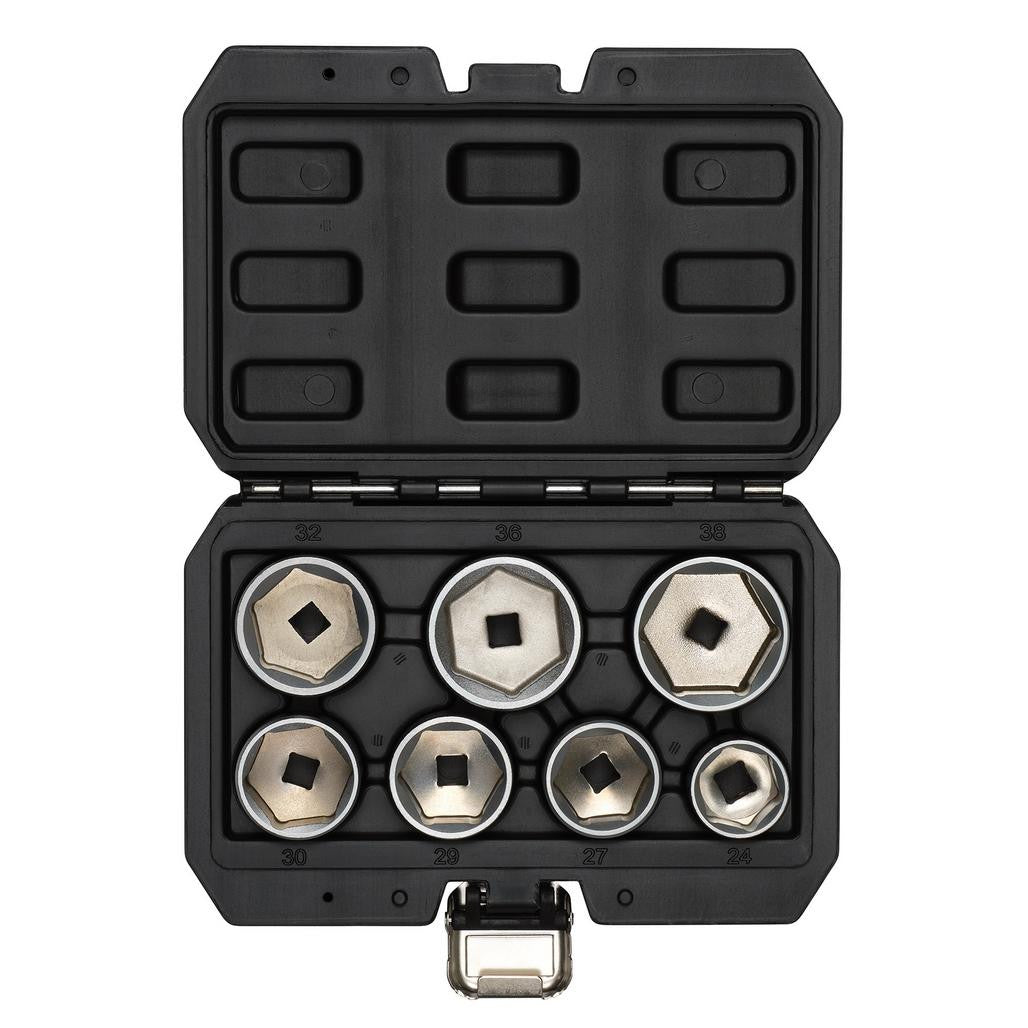 Draper Oil Filter Socket Set, 3/8" Sq. Dr. (7 Piece) 02747