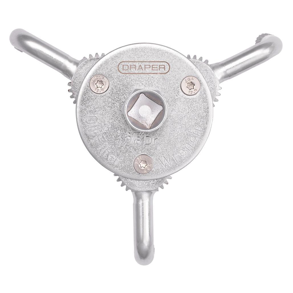 Draper 3-Leg Oil Filter Wrench, 69-136mm  02749