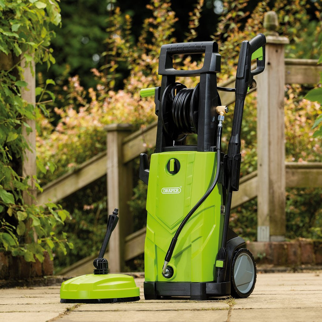 Draper 230V Pressure Washer, 2200W, 165Bar, Green  03095