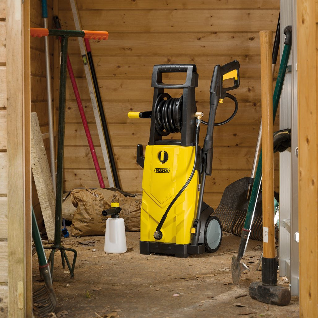 Draper 230V Pressure Washer, 2200W, 165Bar, Yellow  03096
