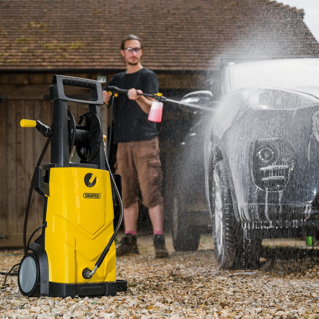 Draper 230V Pressure Washer, 2200W, 165Bar, Yellow  03096