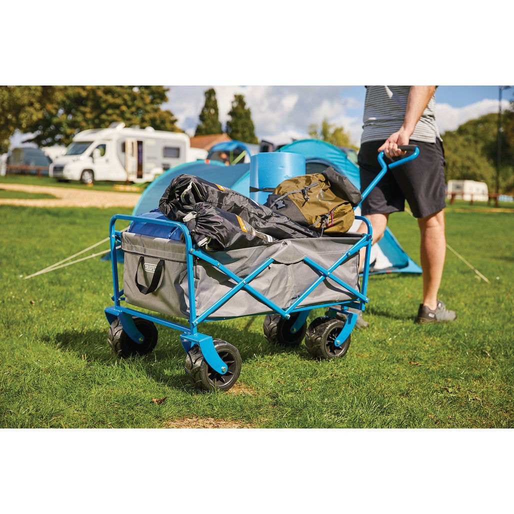 Draper Foldable Cart with Large Wheels, 80kg    03217
