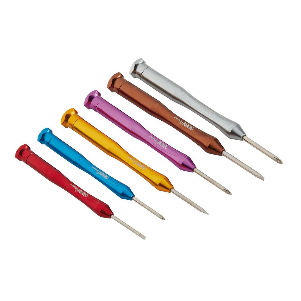 Draper Expert Precision Screwdriver Set, 3 x Plain Slot, 3 x Cross Slot (6 Piece)  03266