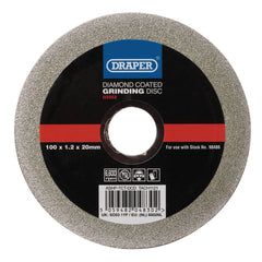 Draper Diamond-Coated Grinding Disc, 100 x 1.2 x 20mm  03352