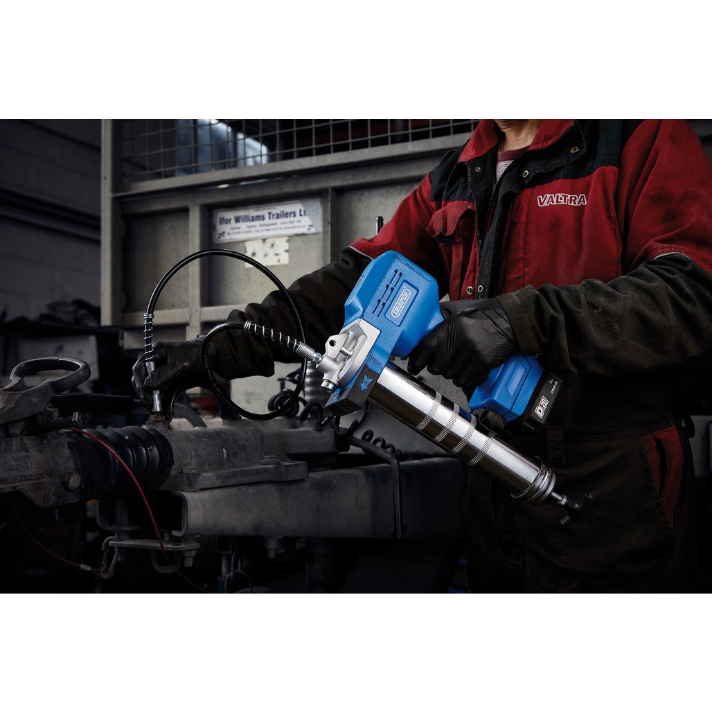 Draper D20 20V Grease Gun Kit, 1 x 2.0Ah Battery, 1 x Charger (3 Piece) 03359