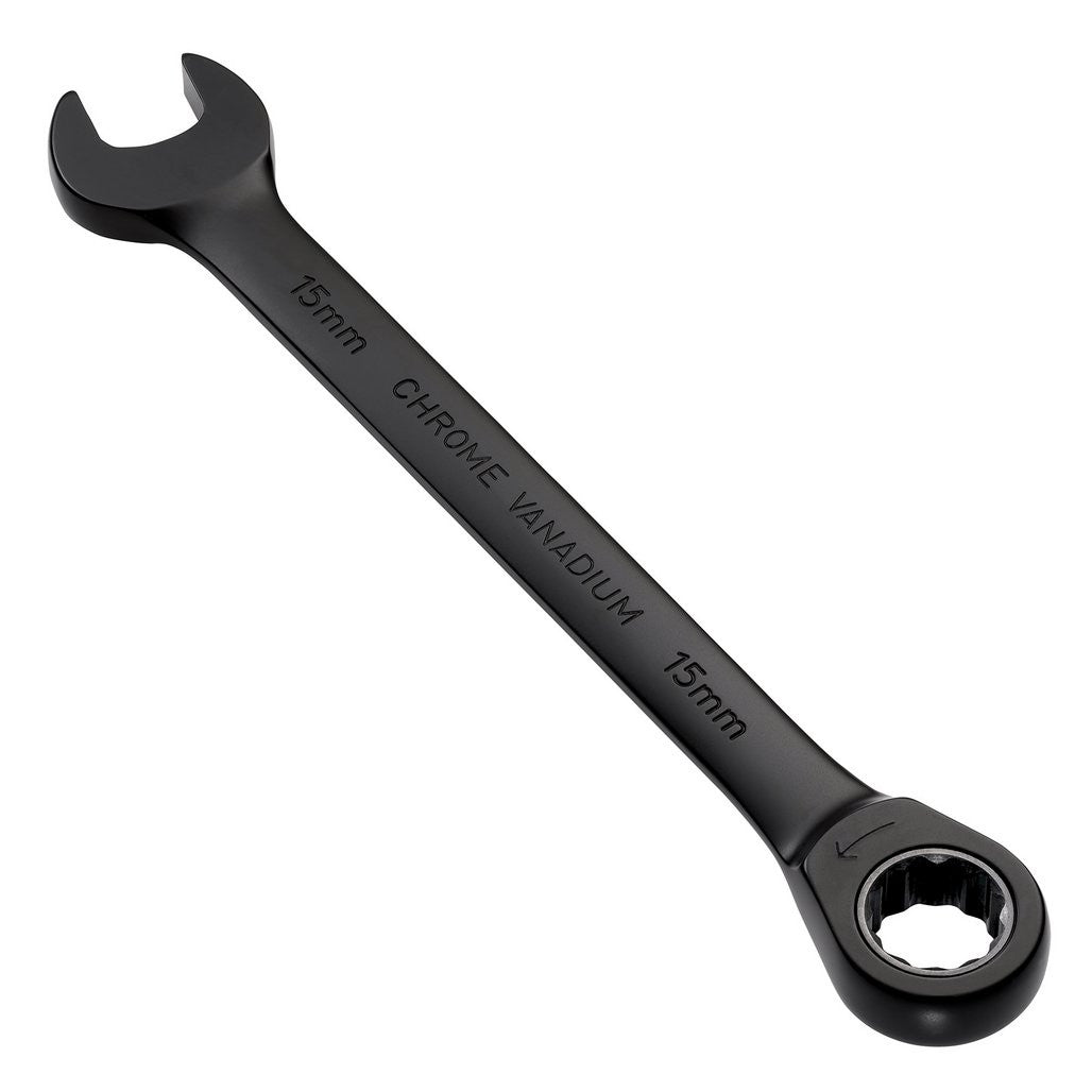 Draper Expert HI-TORQ® Metric Ratchet Combination Spanner, 15mm, Black  03888