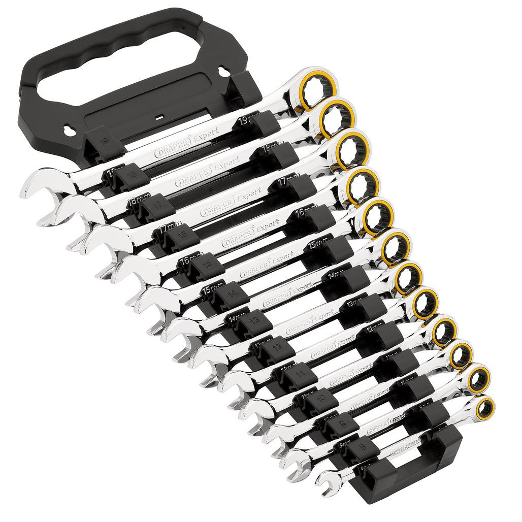Draper Expert HI-TORQ® Metric Ratchet Combination Spanner Set (12 Piece)  03897