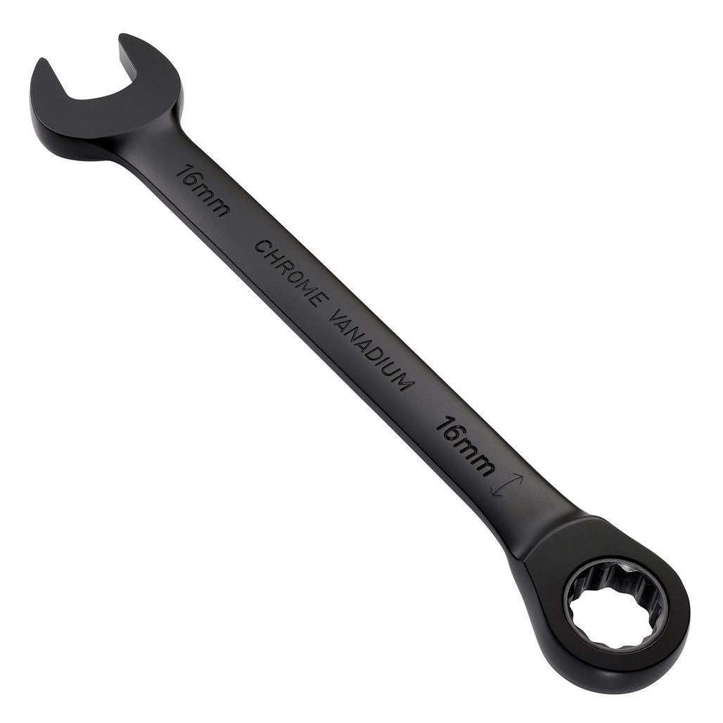 Draper Expert HI-TORQ®  Metric Reversible Ratchet Combination Spanner, 16mm, Black  03906
