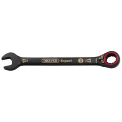 Draper Expert HI-TORQ®  Metric Reversible Ratchet Combination Spanner, 17mm, Black  03907