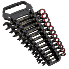 Draper Expert HI-TORQ®  Metric Reversible Ratchet Combination Spanner Set, Black (12 Piece)  03912
