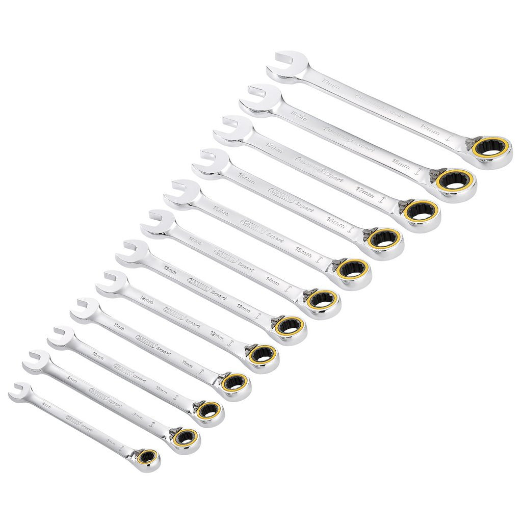 Draper Expert HI-TORQ® Metric Reversible Ratchet Combination Spanner Set (12 Piece)  03913