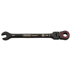 Draper Expert HI-TORQ® Metric Flexible Head Ratchet Combination Spanner, 9mm, Black  03915