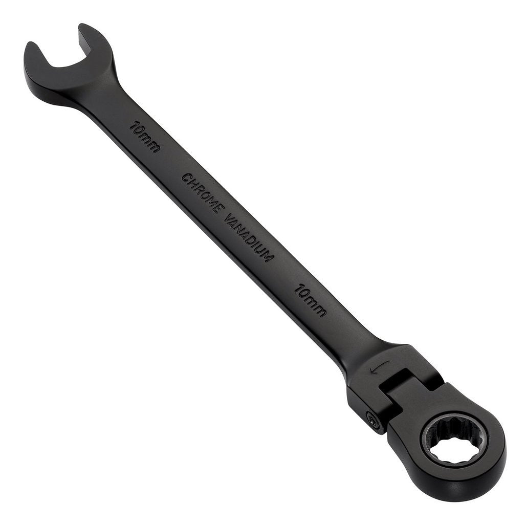Draper Expert HI-TORQ® Metric Flexible Head Ratchet Combination Spanner, 10mm, Black  03916