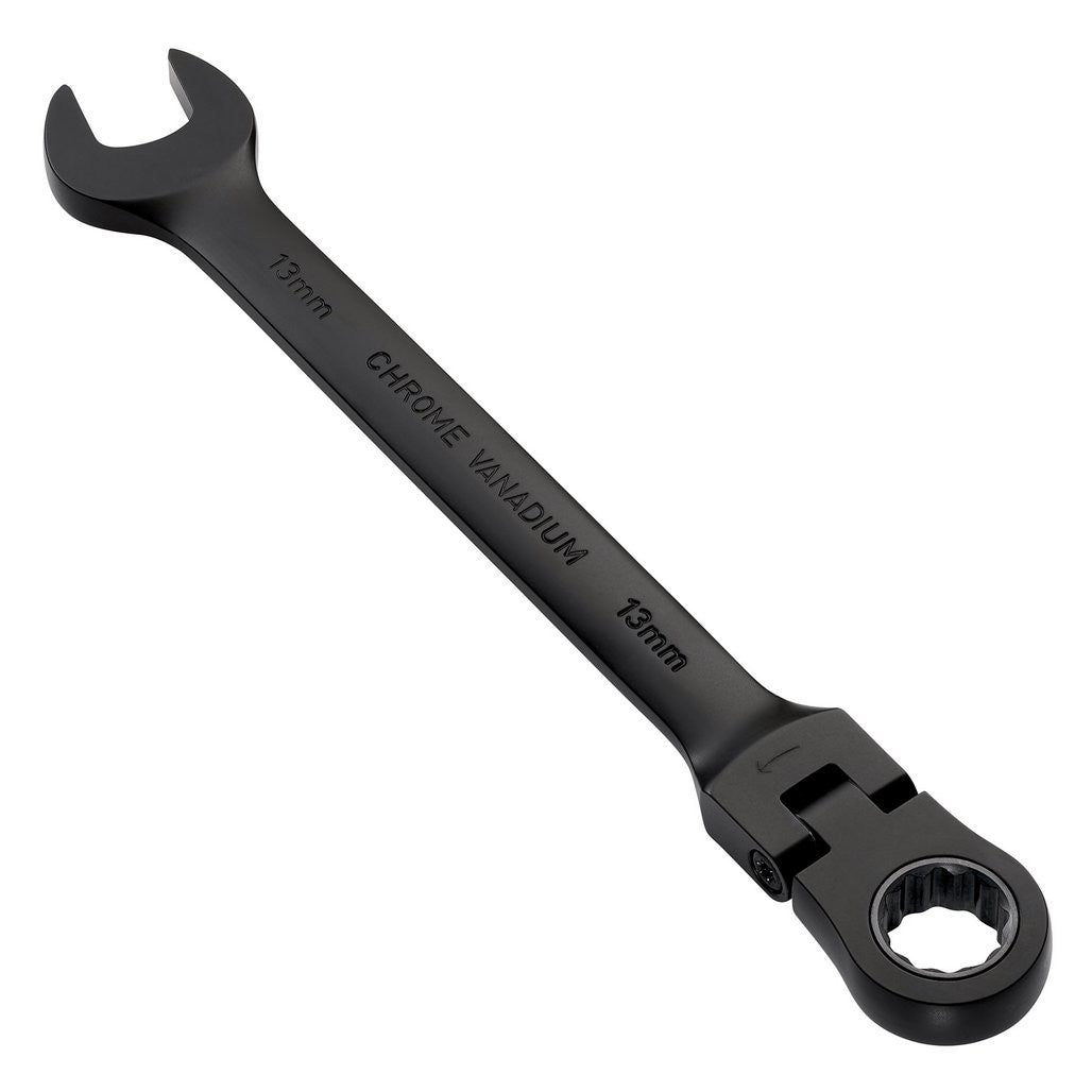 Draper Expert HI-TORQ® Metric Flexible Head Ratchet Combination Spanner, 13mm, Black  03919
